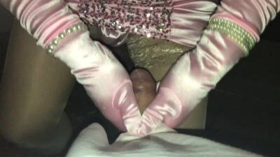 In Town, In Pink Satin..sucking cock. - ashemaletube.com