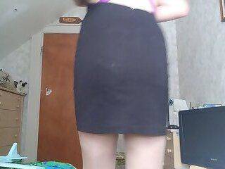 Nothing but skirt - ashemaletube.com
