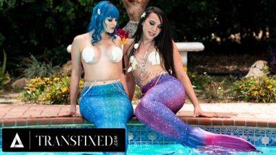 TRANSFIXED - Cis + Trans Mermaids Explore New Bodies In First Time Fuck! With Jewelz Blu & Kasei Kei - pornhub.com
